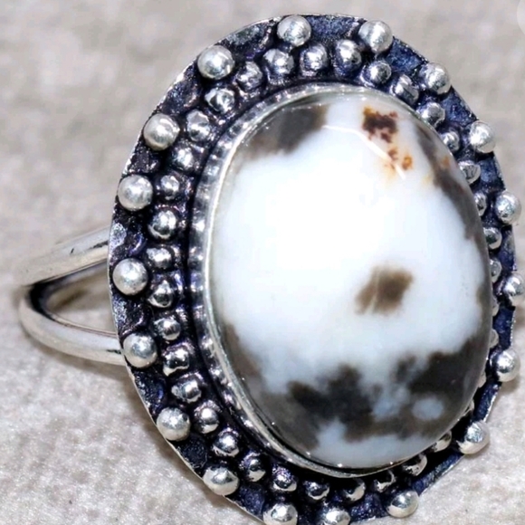 Larimar INc Jewelry - 🤎White Buffalo Turquoise Ring Sterling Silver 925
